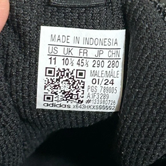 Adidas Black and Orange Athletic Shoes with Sock-Like Fit - Picture 9 of 11